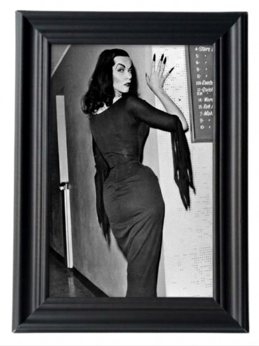 Vampira Vintage Horror Gothic Punk Witchy Goth Beautiful beauty pin up portrait